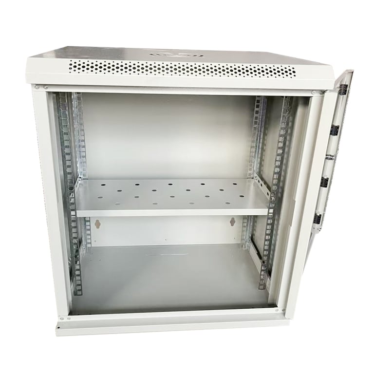 Шафа настінна GEAR 12U 19" 600x450x650 мм, + полка 19", grey (GWMSN-12U-600-450G) - фото 4