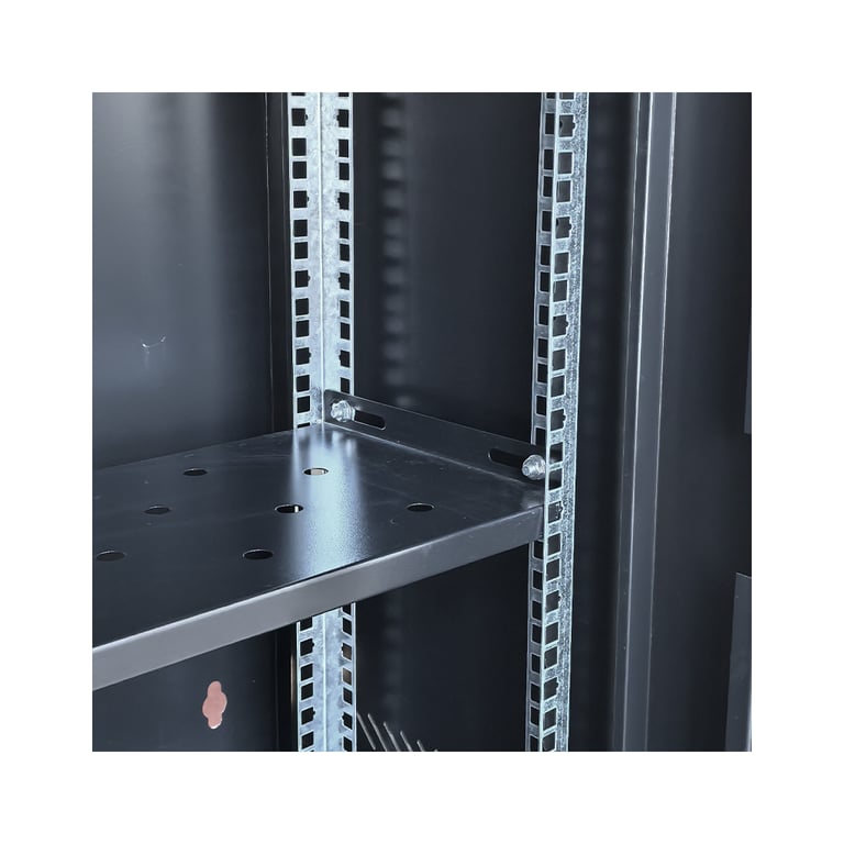 Шафа настінна GEAR 15U 19" 600x600x750 мм, + полка 19", black (GWMSN-15U-600-600) - фото 6