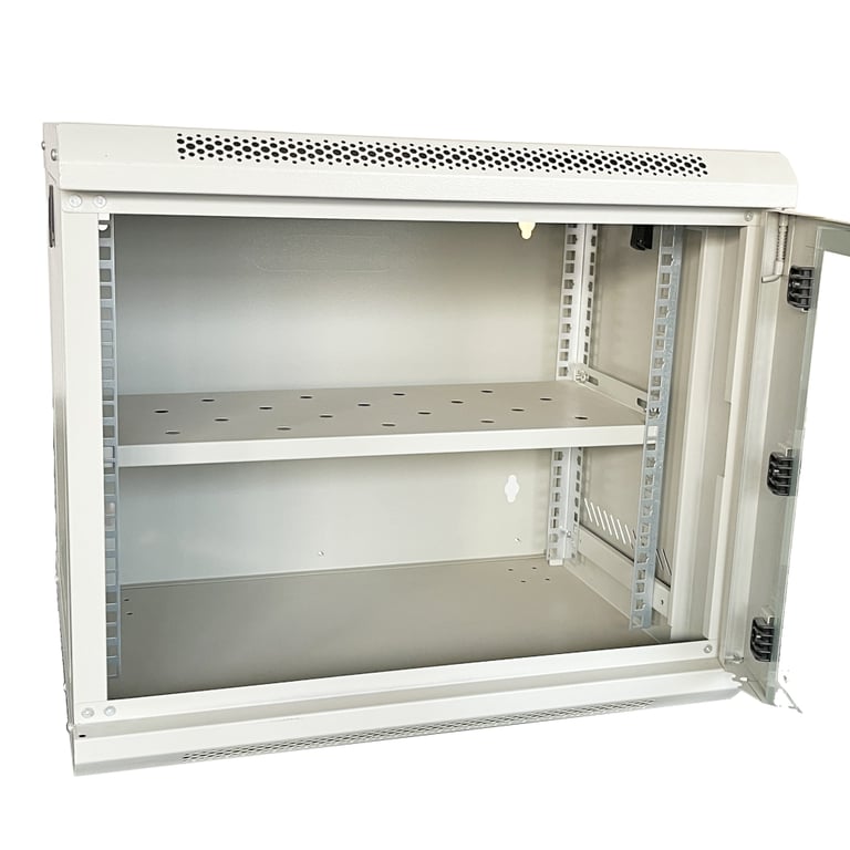Шафа настінна GEAR 9U 19" 600x600x450 мм, + полка 19", grey (GWMSN-9U-600-600G) - фото 3
