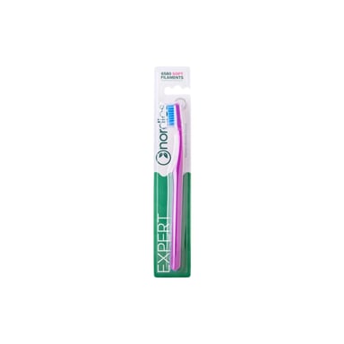 Зубна щітка Nordics 6580 Expert Curve Soft Фіолетова з блакитною щетиною (3800501908525) - фото 1