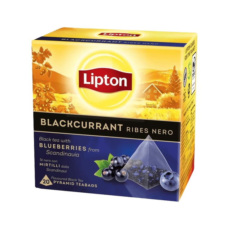 Чай Lipton зі смаком чорної смородини 20 пакетиків (5063270111925)