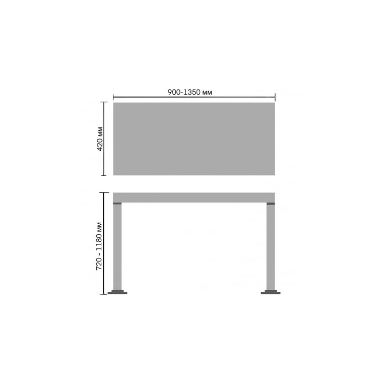 Каркас столу Barsky StandUp User white (FBSTh-02) - фото 6