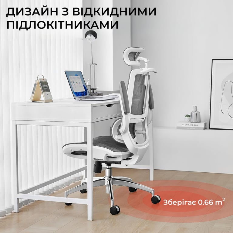 Офісне крісло Sihoo M59AS Mesh Gray (M59AS-M301) - фото 8