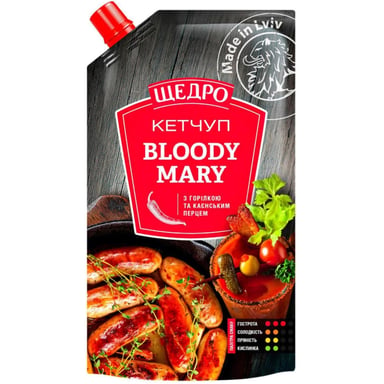 Соус Щедро Кетчуп Bloody Mary 250 г (4823097407684) - фото 1