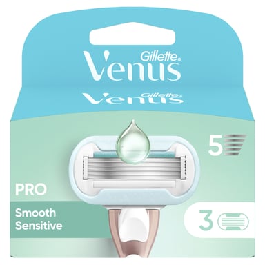Змінні касети Gillette Venus Pro Smooth Sensitive 3 шт. (8700216968928) - фото 1