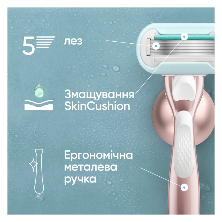Змінні касети Gillette Venus Pro Smooth Sensitive 3 шт. (8700216968928) - фото 3
