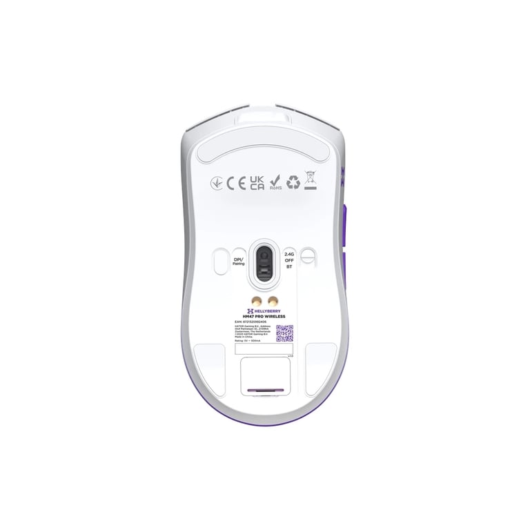 Мишка Hator Hellyberry HM47 Pro RGB Wireless/Bluetooth/USB White/Violet (HM47PRO_white_violet) - фото 7