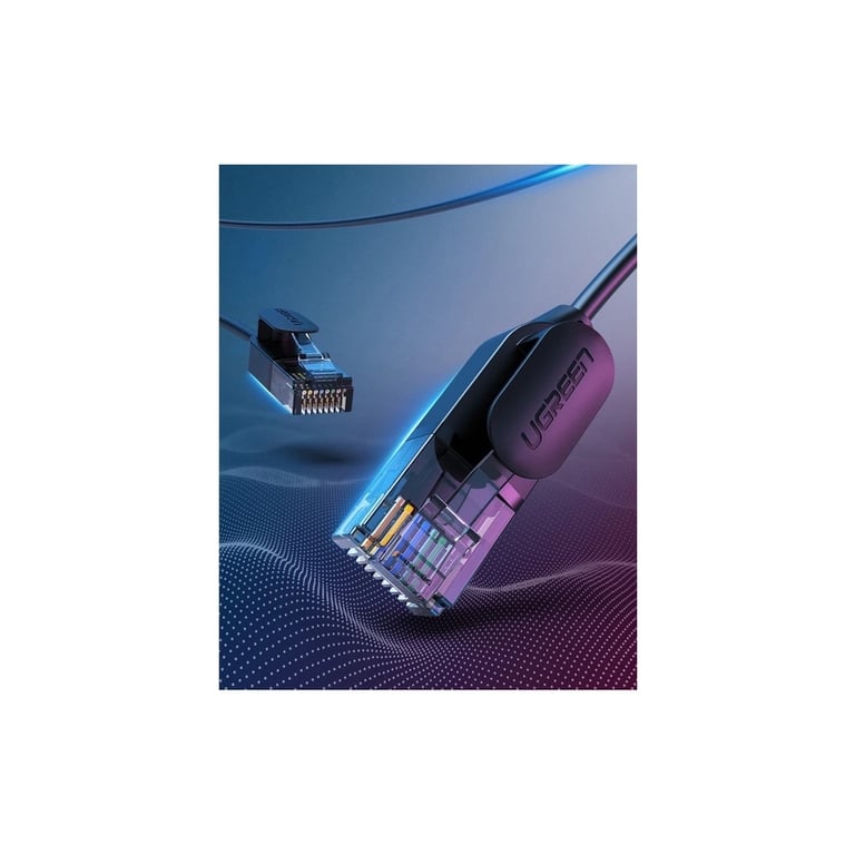 Патч-корд 10м UTP cat 6A Pure Copper Ethernet Cable OD2.8 NW122 Black Ugreen (70656) - фото 4