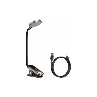 Настільна лампа Baseus Comfort Reading Mini Clip Lamp with battery Dark Gray (DGRAD-0G) - фото 1