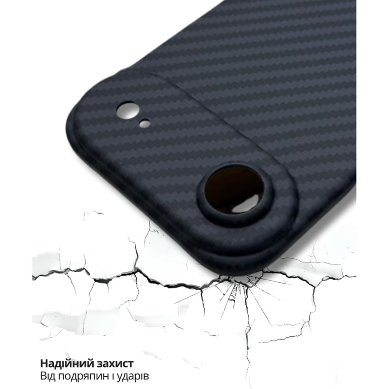Чохол до мобільного телефона BeCover FIBRA Carbonite MagSafe Apple iPhone 17 Air Black (715407) - фото 4