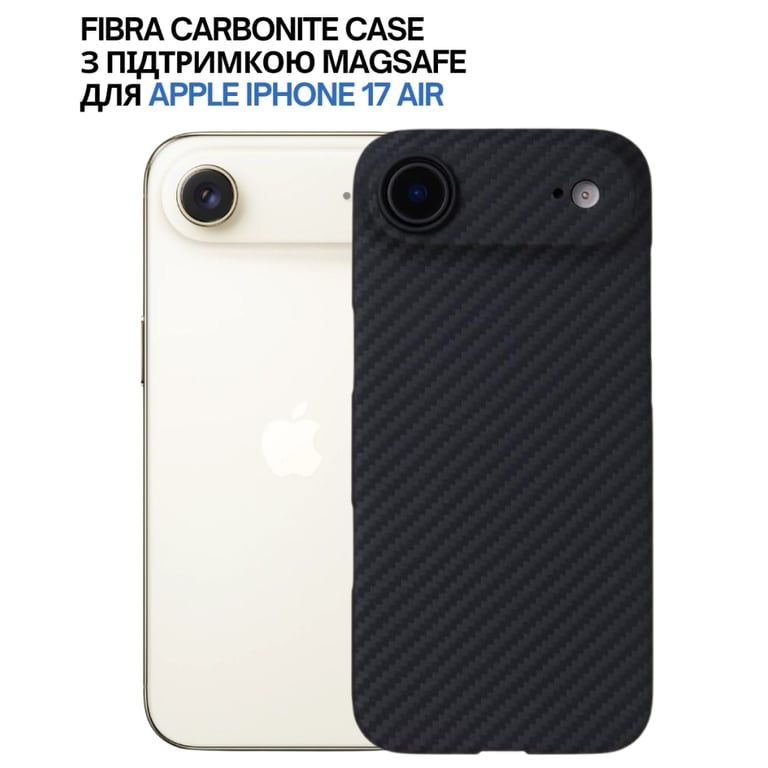 Чохол до мобільного телефона BeCover FIBRA Carbonite MagSafe Apple iPhone 17 Air Black (715407) - фото 7