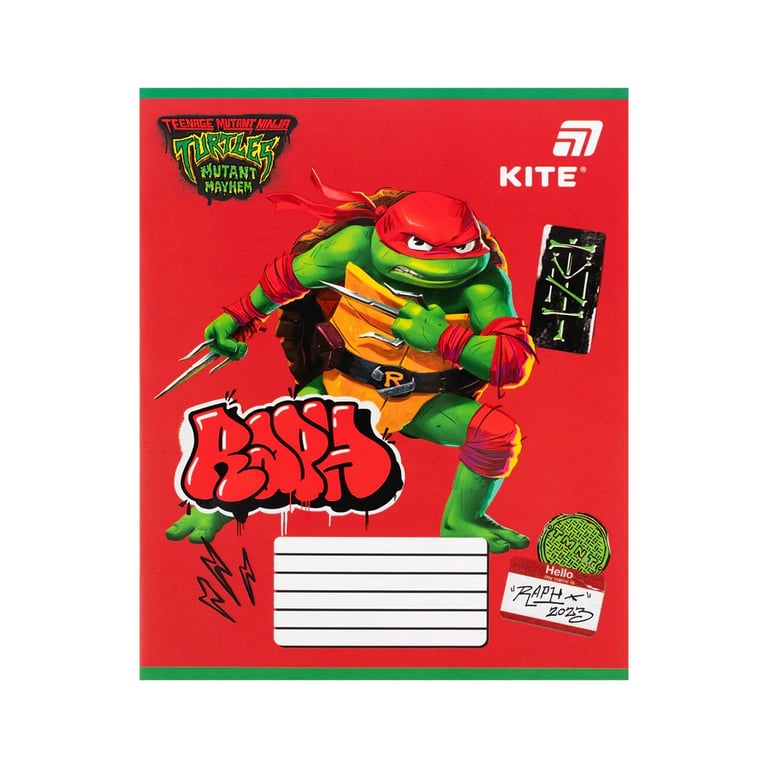 Зошит Kite Ninjia Turtles, 12 аркушів, коса лінія (NT26-235) - фото 10