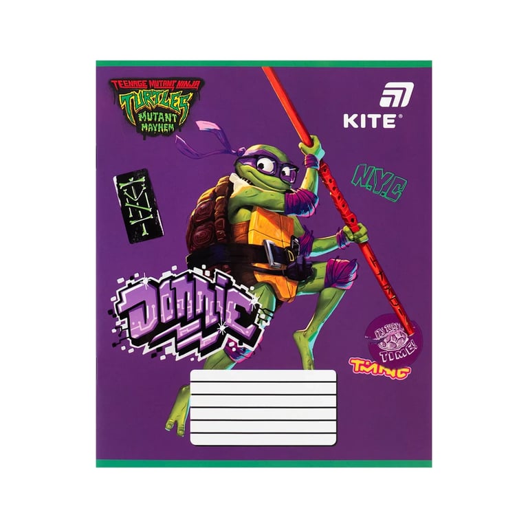 Зошит Kite Ninjia Turtles, 12 аркушів, коса лінія (NT26-235) - фото 4