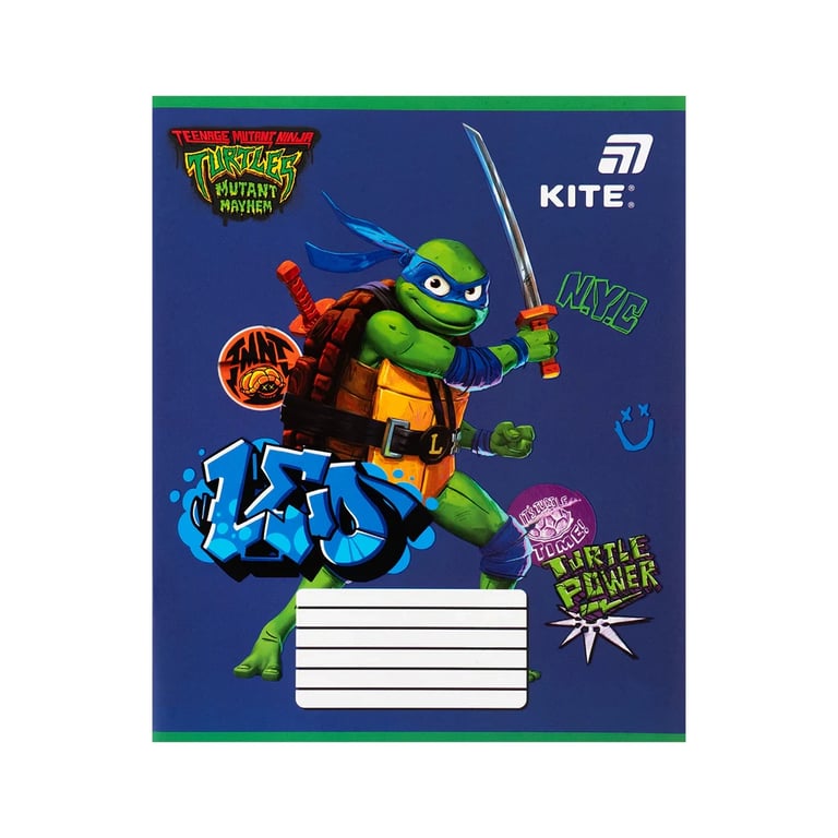 Зошит Kite Ninjia Turtles, 12 аркушів, коса лінія (NT26-235) - фото 6