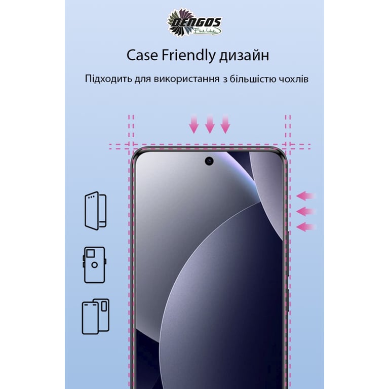 Скло захисне Dengos Full Glue Xiaomi Redmi Note 15 Pro 4G Black (TGFG-445) - фото 3