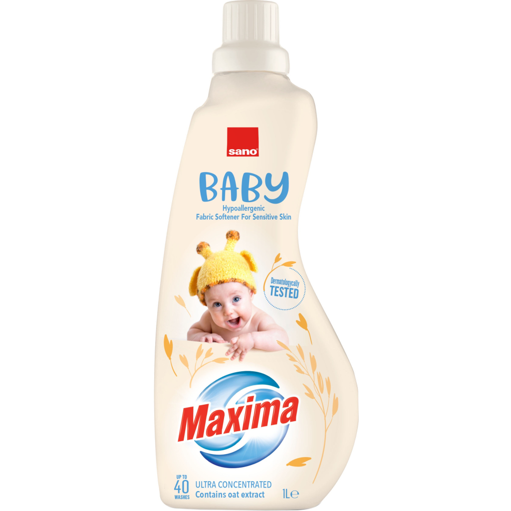 Кондиціонер для білизни Sano Maxima Baby Oat Концентрований Для дитячої білизни 1 л (7290102993352) - фото 1 Кондиціонер для білизни Sano Maxima Baby Oat Концентрований Для дитячої білизни 1 л (7290102993352) - фото 1