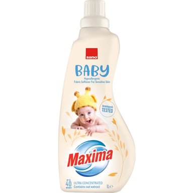 Кондиціонер для білизни Sano Maxima Baby Oat Концентрований Для дитячої білизни 1 л (7290102993352) - фото 1