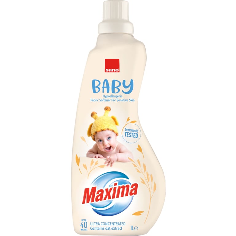 Кондиціонер для білизни Sano Maxima Baby Oat Концентрований Для дитячої білизни 1 л (7290102993352)