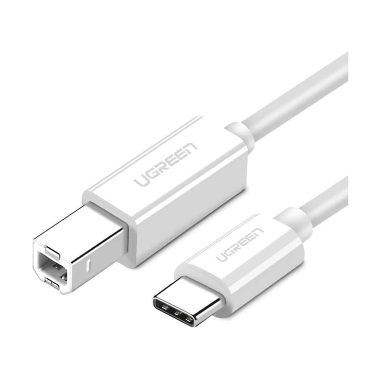 Кабель для принтера Ugreen USB-C 2.0 to BM 1.5m white (40417) - фото 1