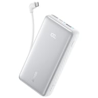 Батарея універсальна Anker 10000mAh 22.5W Built-In USB-C Cable White (A110DH21) - фото 2