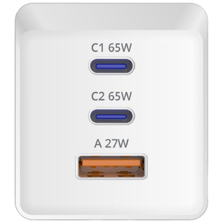 Зарядний пристрій Sigma 2xUSB-C PD65W + 1xUSB QC3.0 GaN X-power PS65-01 white (4827798637715) - фото 4