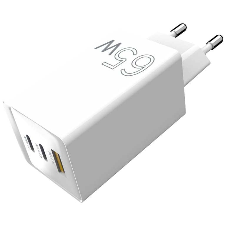 Зарядний пристрій Sigma 2xUSB-C PD65W + 1xUSB QC3.0 GaN X-power PS65-01 white (4827798637715) - фото 9