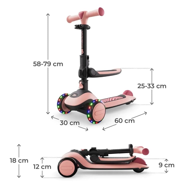 Самокат Kinderkraft Halley 2 Rose Pink (KRHALL02PNK0000) (5902533930173) - фото 8
