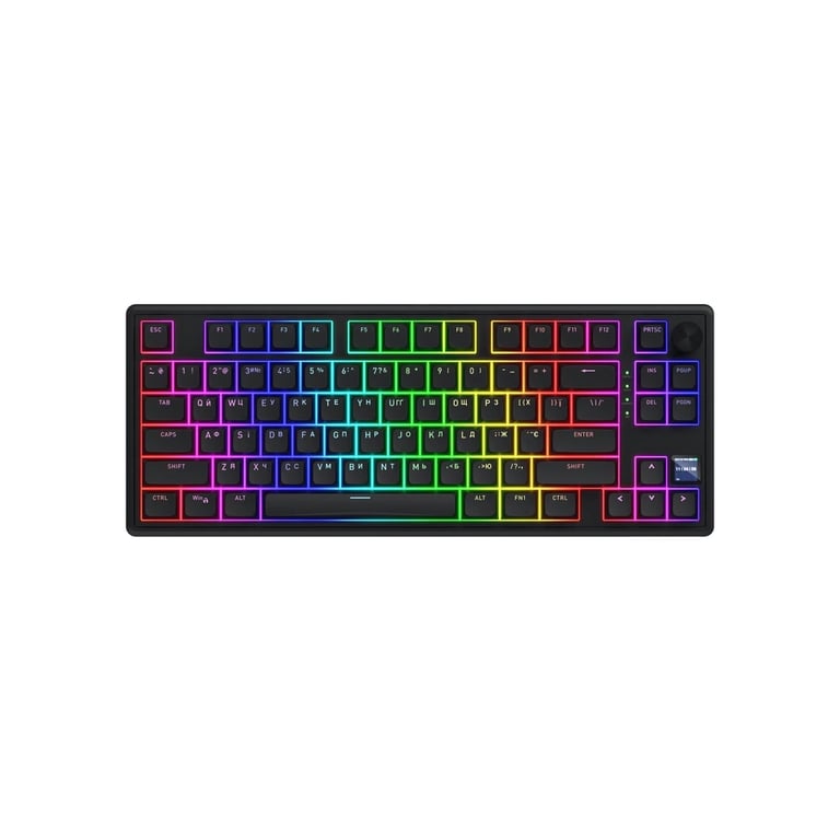 Клавіатура Hator Skyfall 80 PRO Aurum Vanila Silent RGB Wireless/Bluetooth/USB UA Black (HTK4181UA) - фото 1