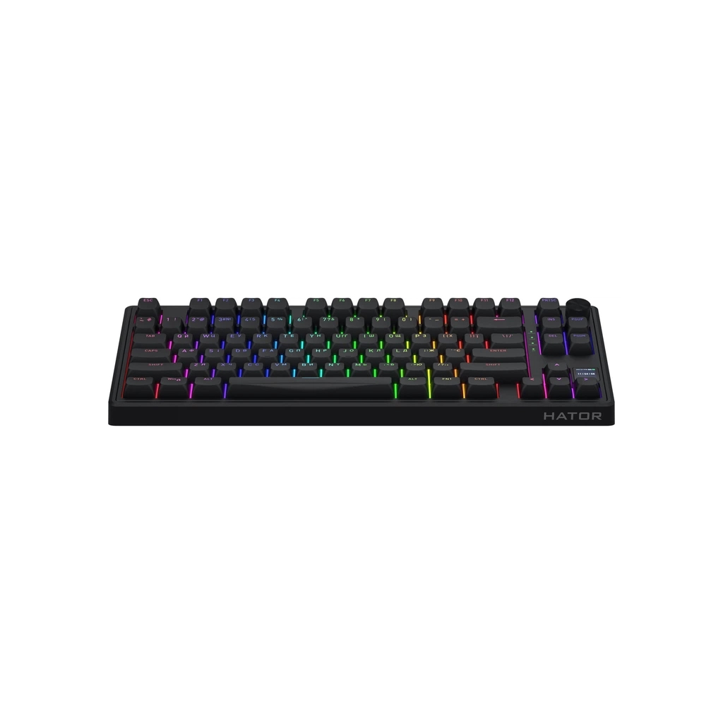 Клавіатура Hator Skyfall 80 PRO Aurum Vanila Silent RGB Wireless/Bluetooth/USB UA Black (HTK4181UA) - фото 2 Клавіатура Hator Skyfall 80 PRO Aurum Vanila Silent RGB Wireless/Bluetooth/USB UA Black (HTK4181UA) - фото 2