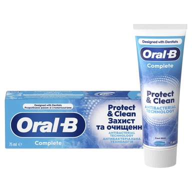 Зубна паста Oral-B Complete Захист та чистота Прохолодна м'ята 75 мл (8006530254878) - фото 1