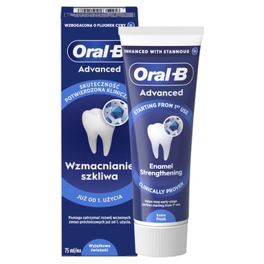 Зубна паста Oral-B Advanced Зміцнення емалі Виняткова свіжість 75 мл (8006530091008) - фото 1