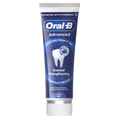 Зубна паста Oral-B Advanced Зміцнення емалі Чиста м'ята 75 мл (8006530090797) - фото 1