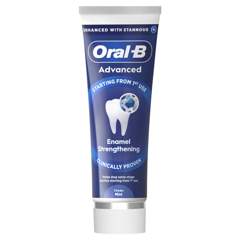 Зубна паста Oral-B Advanced Зміцнення емалі Чиста м'ята 75 мл (8006530090797) - фото 1