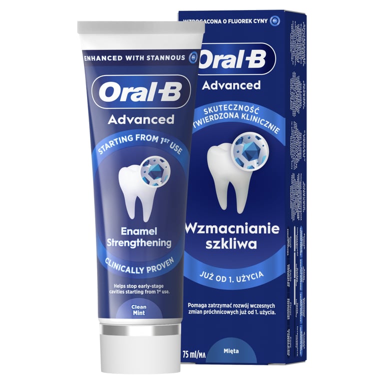 Зубна паста Oral-B Advanced Зміцнення емалі Чиста м'ята 75 мл (8006530090797) - фото 2
