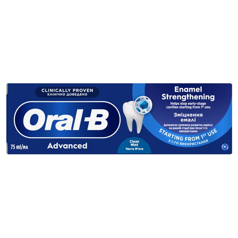 Зубна паста Oral-B Advanced Зміцнення емалі Чиста м'ята 75 мл (8006530090797) - фото 3