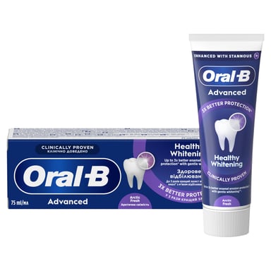 Зубна паста Oral-B Advanced Здорове відбілювання Арктична свіжість 75 мл (8006530090971) - фото 1