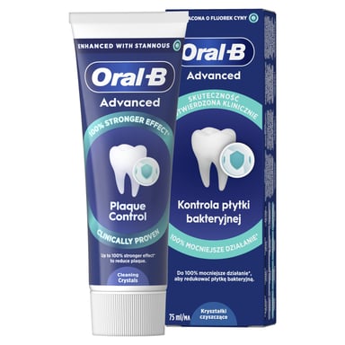 Зубна паста Oral-B Advanced Проти зубного нальоту з очищувальними кристалами 75 мл (8006530091084) - фото 1