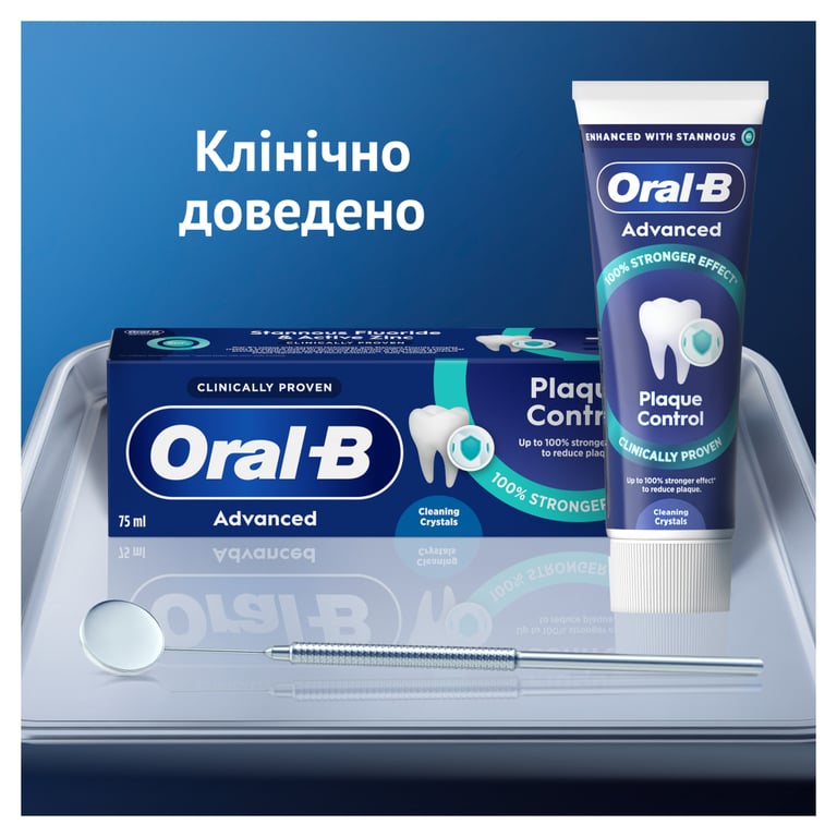 Зубна паста Oral-B Advanced Проти зубного нальоту з очищувальними кристалами 75 мл (8006530091084) - фото 8