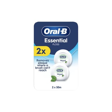 Зубна нитка Oral-B Essential Floss М'ятна Вощена 2 котушки по 50 м (8006530045995) - фото 1