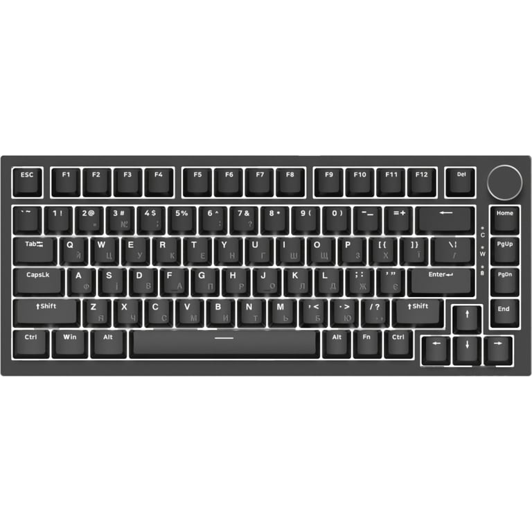 Клавіатура Ajazz AK820 Red Switch USB-C UA Black (AK820-R-B) - фото 1
