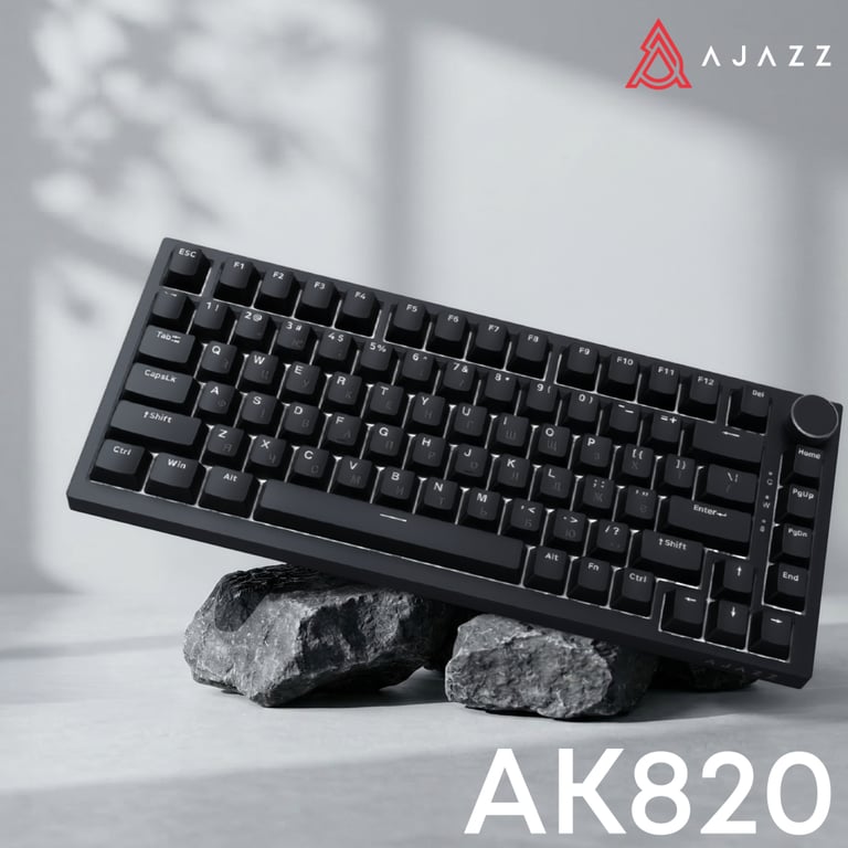 Клавіатура Ajazz AK820 Red Switch USB-C UA Black (AK820-R-B) - фото 6