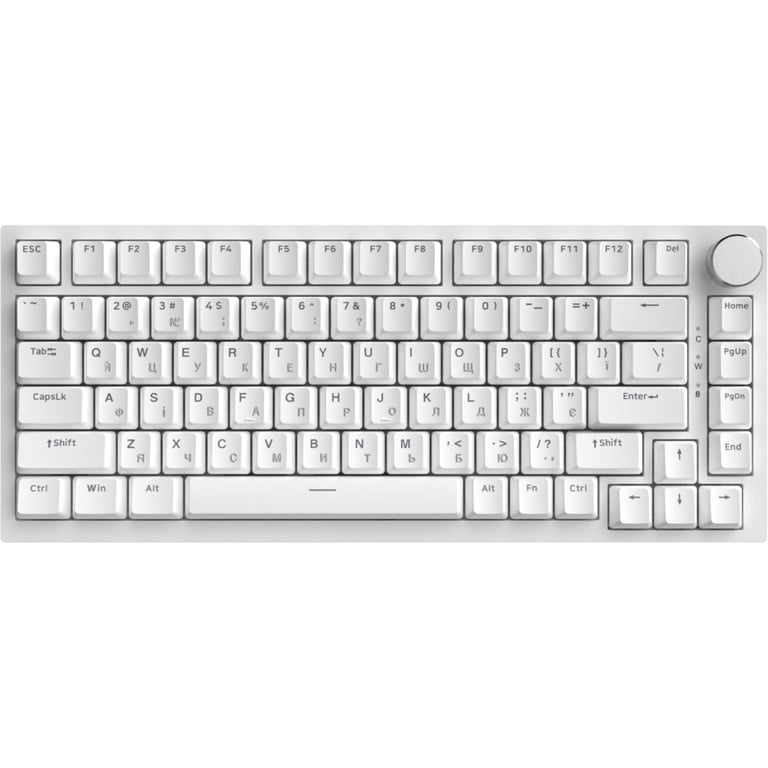 Клавіатура Ajazz AK820 Red Switch USB-C UA White (AK820-R-W) - фото 2