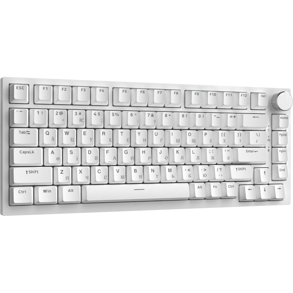 Клавіатура Ajazz AK820 Red Switch USB-C UA White (AK820-R-W) - фото 4 Клавіатура Ajazz AK820 Red Switch USB-C UA White (AK820-R-W) - фото 4