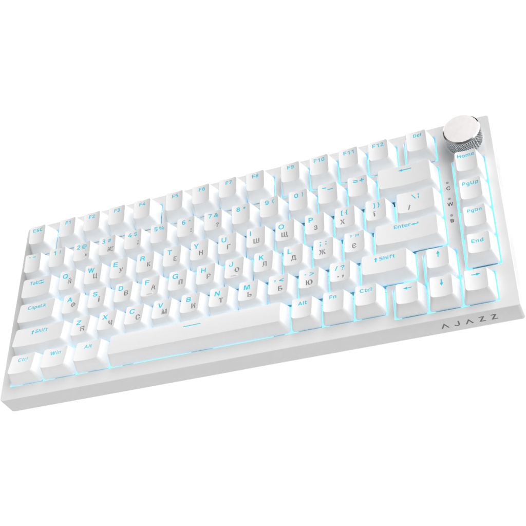 Клавіатура Ajazz AK820 Red Switch USB-C UA White (AK820-R-W) - фото 5 Клавіатура Ajazz AK820 Red Switch USB-C UA White (AK820-R-W) - фото 5