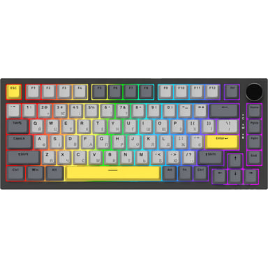 Клавіатура Ajazz AK820 Sea Salt Switch RGB USB-C UA Black (AK820-SS-BGY) - фото 1