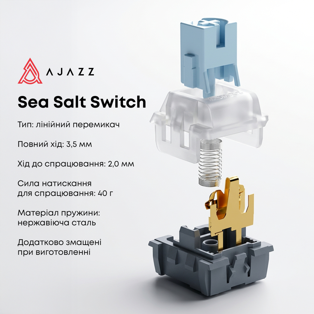 Клавіатура Ajazz AK820 Sea Salt Switch RGB USB-C UA Black (AK820-SS-BGY) - фото 10 Клавіатура Ajazz AK820 Sea Salt Switch RGB USB-C UA Black (AK820-SS-BGY) - фото 10