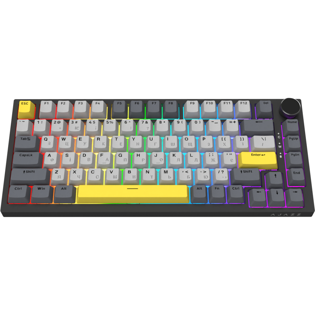 Клавіатура Ajazz AK820 Sea Salt Switch RGB USB-C UA Black (AK820-SS-BGY) - фото 2 Клавіатура Ajazz AK820 Sea Salt Switch RGB USB-C UA Black (AK820-SS-BGY) - фото 2