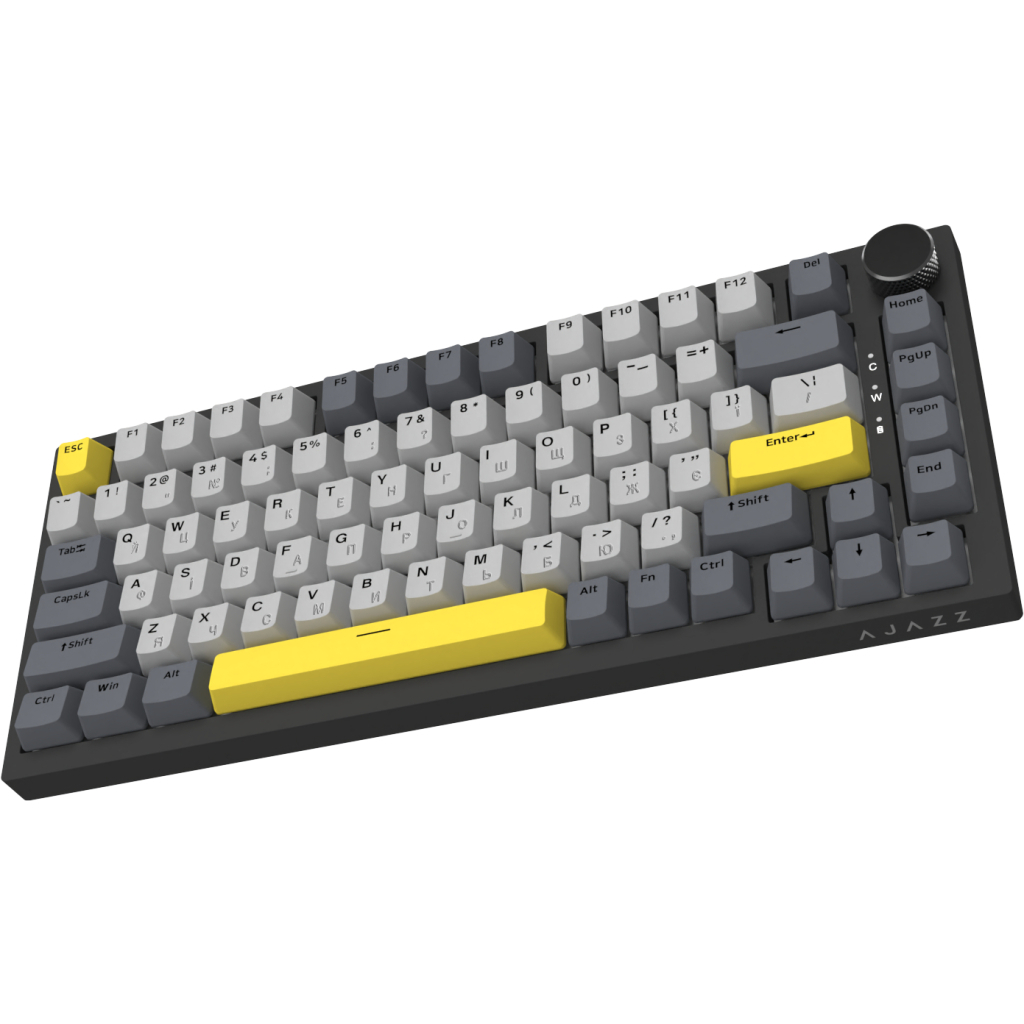 Клавіатура Ajazz AK820 Sea Salt Switch RGB USB-C UA Black (AK820-SS-BGY) - фото 4 Клавіатура Ajazz AK820 Sea Salt Switch RGB USB-C UA Black (AK820-SS-BGY) - фото 4