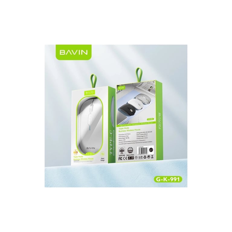 Мишка BAVIN G-K-991 RGB Wireless/Bluetooth Black (G-K-991-BK) - фото 10