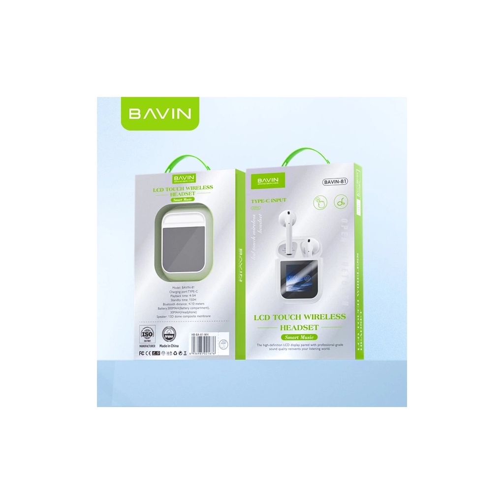 Навушники BAVIN BAVIN-81 Hi-Res LCD Tough White (HB-BA-81-WH) - фото 10 Навушники BAVIN BAVIN-81 Hi-Res LCD Tough White (HB-BA-81-WH) - фото 10